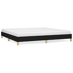 Maison Chic Lit adulte - Lit simple Cadre de lit,Structure du lit Contemporain Noir 200x200 cm Tissu -MN20433