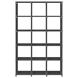 vidaXL Étagère d'affichage 15 cubes Gris 103x30x175,5 cm Tissu