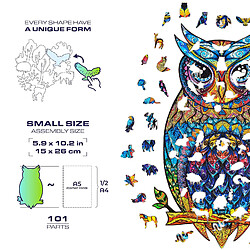 Avis Universal Puzzle unique en bois Puzzle en forme d'animal Puzzle meilleur enfant (hibou)