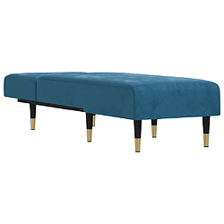 Avis Maison Chic Chaise longue de jardin| Bain de soleil Relax | Transat bleu velours -GKD26858