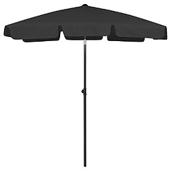 vidaXL Parasol de plage noir 180x120 cm