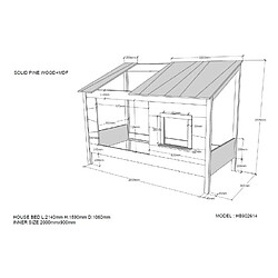 Avis Vipack LIO Lit cabane 90x200cm