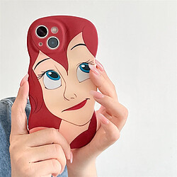 GUPBOO Étui pour iPhone13ProMax Sirène princesse aux cheveux roux tempérament étui de téléphone portable silicone anti-chute