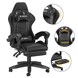 Avis RATTANTREE Chaise de Gaming avec Repose-Pied, Chaise Gaming Racing, Dossier Inclinable à 155, Avec support lombaire, Fauteuil gamer Ergonomique, Siege Gaming avec Appui-tête, Noir