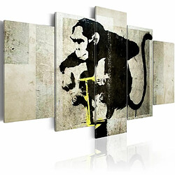 Paris Prix Tableau Imprimé Monkey TNT Detonator - Banksy 100 x 200 cm