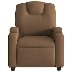 Acheter Maison Chic Fauteuil de massage inclinable,Fauteuil luxe de relaxation Marron Tissu -MN89975