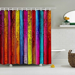 Universal Rideaux de douche en bois Nouveau design Arc-en-ciel de couleur Porte en bois Rideaux de toilette (90 * 180 cm)