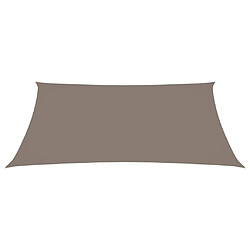 Helloshop26 Voile toile d'ombrage parasol tissu oxford rectangulaire 3 x 5 m taupe 02_0009683