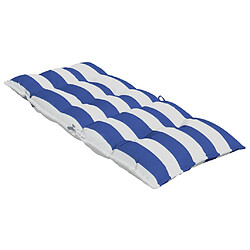 Acheter vidaXL Coussins de chaise à dossier haut lot de 6 rayures bleu/blanc