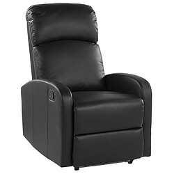 Beliani Fauteuil Cuir PU Noir VIRRAT