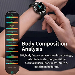 Yonis Montre Connectée Écran AMOLED Appels Bluetooth ECG