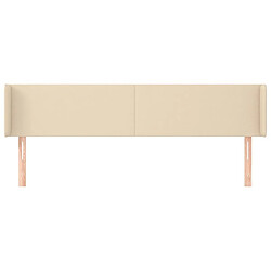 Avis Maison Chic Tête de lit scandinave avec oreilles,meuble de chambre Crème 163x16x78/88 cm Tissu -MN84921