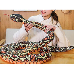 Universal 1,1 mètres Belle simulation Snake Toys Giant Giant Snake Cobra Animaux Python Soft Slucedï¼ˆbrownï