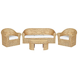 Beliani Set de jardin LIVADEIA Rotin Naturel