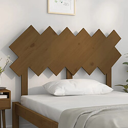 Avis Maison Chic Tête de lit scandinave,Meuble de chambre Marron miel 122,5x3x80,5 cm Bois massif de pin -MN81459