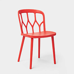 Avis Ahd Amazing Home Design Chaises en polypropylène au design moderne pour bar, cuisine et jardin Flow, Couleur: Rouge