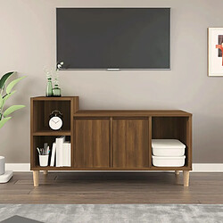 vidaXL Meuble TV Chêne marron 100x35x55 cm Bois d'ingénierie