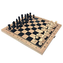 Jeu D'échecs De Voyage International Pliant En Bois Fait à La Main 24x24cm