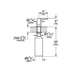 Distributeur savon liquide 400ml encastrable - 40536000 - GROHE