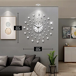 Acheter Universal Horloge murale à la mode en diamant étoilé Horloge en fer forgé Horloge décorative créative européenne Horloge murale en métal rétro Horloge murale