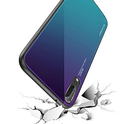 Acheter Wewoo Coque Pour Huawei P20 Gradient Color Glass Case Violet