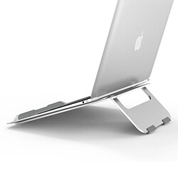 Wewoo Support Holder argent pour MacBook, Samsung, Sony, Lenovo et autres ordinateurs portables de 17 pouces moins de de hauteur de bureau universel en alliage d'aluminium