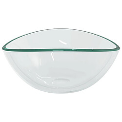 Avis vidaXL Lavabo Verre trempé 54,5x35x15,5 cm Transparent