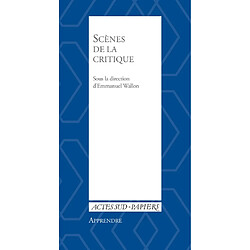 Scènes de la critique : les mutations de la critique dans les arts de la scène - Occasion