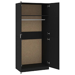 Acheter vidaXL Garde-robe Noir 90x52x200 cm Bois d’ingénierie