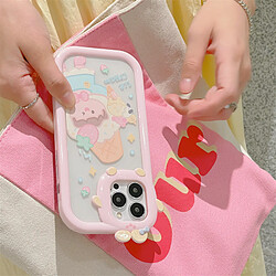 GUPBOO Étui pour iPhone13ProMax Pull Ice Cream Strawberry Girl Cute Phone Case Soft