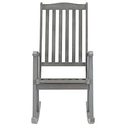 Maison Chic Chaise/Fateuill à bascule, Rocking chair gris bois d'acacia massif -GKD22006