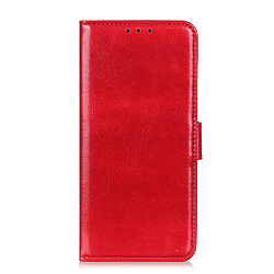 Etui en PU texture crazy horse, fermoir magnétique avec support, rouge pour votre Google Pixel 6a