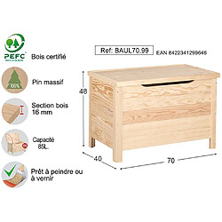 Avis Coffre de rangement 70x48x40cm - baul-70 - ASTIGARRAGA