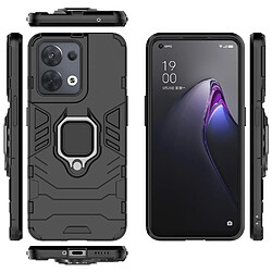 Htdmobiles Coque pour Oppo Reno 8 5G - housse etui rigide anti choc + film ecran - NOIR