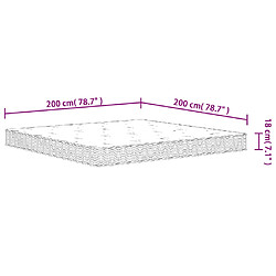 vidaXL Matelas à ressorts bonnell moyen 200x200 cm pas cher