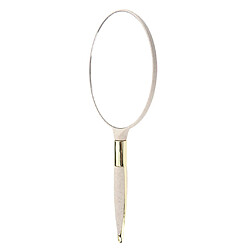 miroir de poche en plastique portable pour maquillage de vanité salon de voyage à domicile beige pas cher