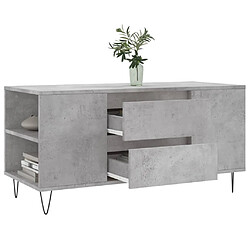 Avis vidaXL Table basse gris béton 102x44,5x50 cm bois d'ingénierie