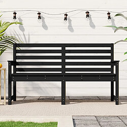 Maison Chic Banc de jardin | Banquette de jardin | Chaise Relax noir 159,5x48x91,5 cm bois massif de pin -MN73661