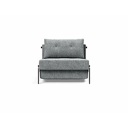 Inside 75 INNOVATION LIVING Fauteuil design CUBED 02 ALU convertible 200*90cm tissu Twist Granite