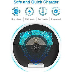 Chrono Chargeur sans fil, chargeur rapide sans fil 10W/7,5W/5W compatible avec iPhone 11/11 Pro/11 Pro Max/XS Max/XS/XR/X/8/8 Plus, Samsung Galaxy S10/S10+/S10e, Huawei Mate 20 Pro/P30 Pro,(noir)