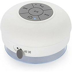 Avis Chrono Portable Mini HIFI Waterproof Shower Pool Wireless Bluetooth Speaker Handsfree with Mic (Blanc)