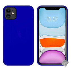 Htdmobiles Coque silicone gel fine pour Apple iPhone 11 + film ecran - BLEU