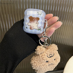 GUPBOO Airpods Coque Housse Étui Protecteur Compatible pour AirPods Pro-mignon chien en peluche fille