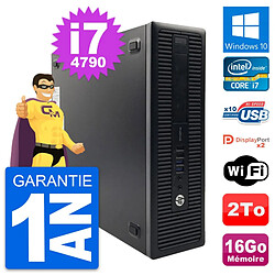 PC HP ProDesk 600 G1 SFF Intel i7-4790 RAM 16Go Disque Dur 2To Windows 10 Wifi - Occasion