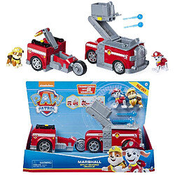 Spin Master 6056035/20122675 - Paw Patrol Marshall Split-Second 2-in-1 Camion de pompiers avec 2 figurines de collection