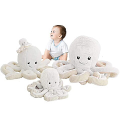 Universal Animaux en peluche de poulpe, 60 cm, poulpe en peluche de jeu de jeu pour le cadeau d'anniversaire présent blanc