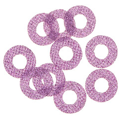 10pcs yeux de jouets de sécurité en plastique + non tissés paillettes + rondelle 20mm violet