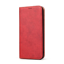 Wewoo Housse Coque Étui en cuir à rabat horizontal PU avec texture pour derme iPhone XRavec porte-carte et emplacements cartes rouge