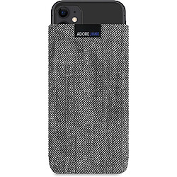 Adore June Business Housse Compatible avec Apple iPhone 11, Pochette Établie Caractéristique Matériel avec Affichage Nettoyage Effet, Gris/Noir