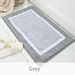 Universal Tapis de salle de bains en floc souple design simple 1 pièce Tapis de douche de couloir absorbant l'eau Tapis de sol de la chambre à coulir non coulissant Papier | Tapis de douche (40x60cm, gris)